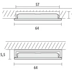 LED-kalustevalaisin Limente LED-LENOX, 4000K, 4kpl, eri värejä