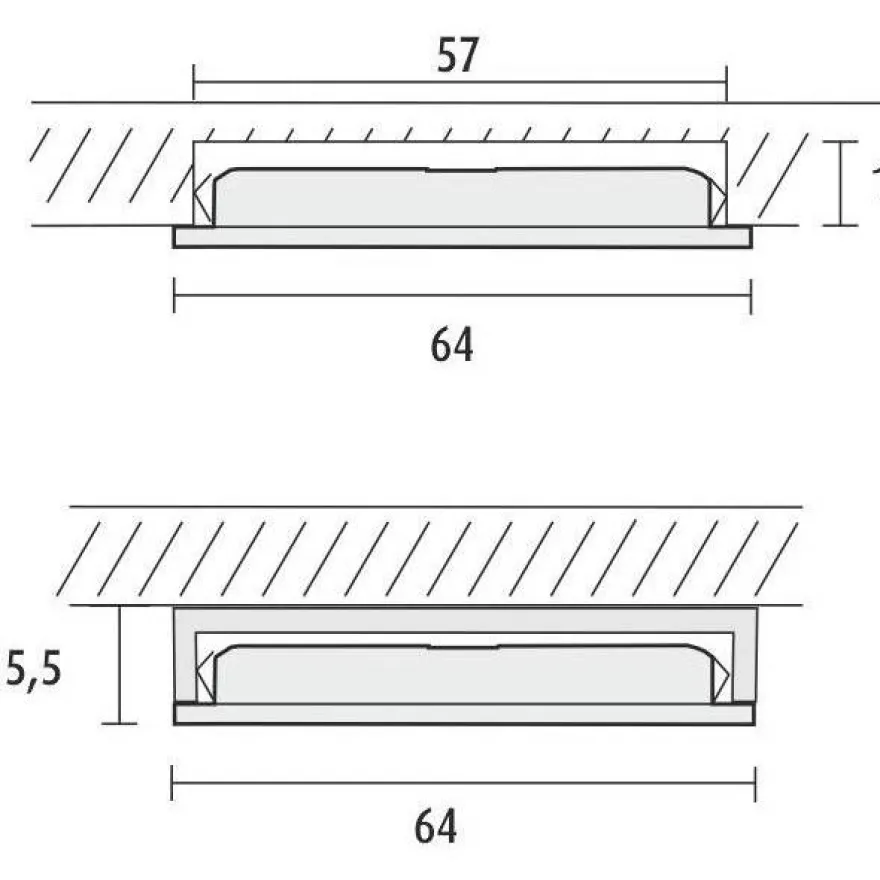 LED-kalustevalaisin Limente LED-LENOX, 4000K, 4kpl, eri värejä