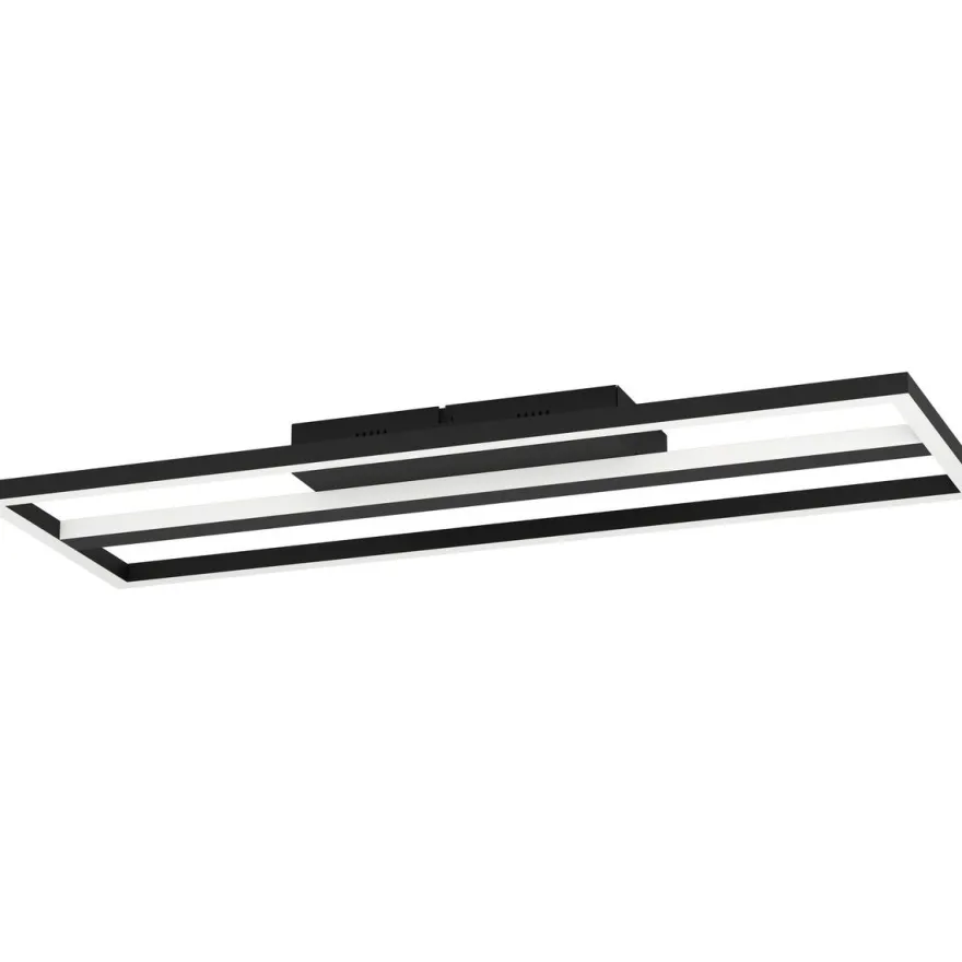 LED-Kattovalaisin Eglo connect.z Calagrano-z, 21W, 64x22x5cm, RGBW, musta/valkoinen