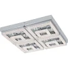 LED-Kattovalaisin Eglo Fradelo 520x520mm, kromi, kristalli 95661