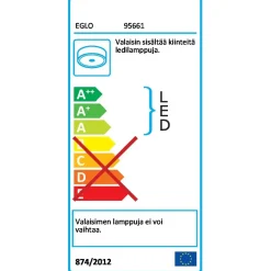 LED-Kattovalaisin Eglo Fradelo 520x520mm, kromi, kristalli 95661