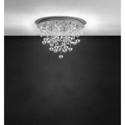 LED-Kattovalaisin Eglo Pianopoli, Ø500mm, kromi, kristalli 39245
