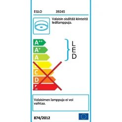 LED-Kattovalaisin Eglo Pianopoli, Ø500mm, kromi, kristalli 39245