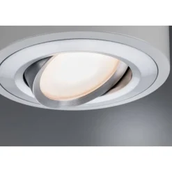 LED-kattovalaisin Paulmann Argun, 3000K, himmennettävä, valkoinen/harjattu alumiini