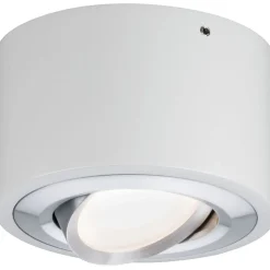 LED-kattovalaisin Paulmann Argun, 3000K, himmennettävä, valkoinen/harjattu alumiini