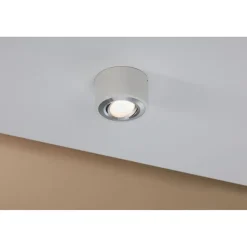 LED-kattovalaisin Paulmann Argun, 3000K, himmennettävä, valkoinen/harjattu alumiini