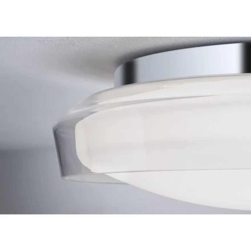 LED-kattovalaisin Paulmann Luena, 35cm, IP44, 3000K, kromi