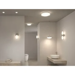 LED-kattovalaisin Paulmann Luena, 35cm, IP44, 3000K, kromi