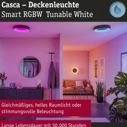 LED-kattovalaisin Paulmann Smart Home Zigbee 3.0 Casca, Ø40cm, IP44, RGBW+, 1750lm, 230V, 20W, himmennettävä