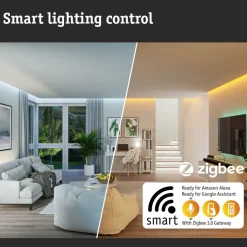 LED-kattovalaisin Paulmann Smart Home Zigbee 3.0 Casca, Ø40cm, IP44, RGBW+, 1750lm, 230V, 20W, himmennettävä
