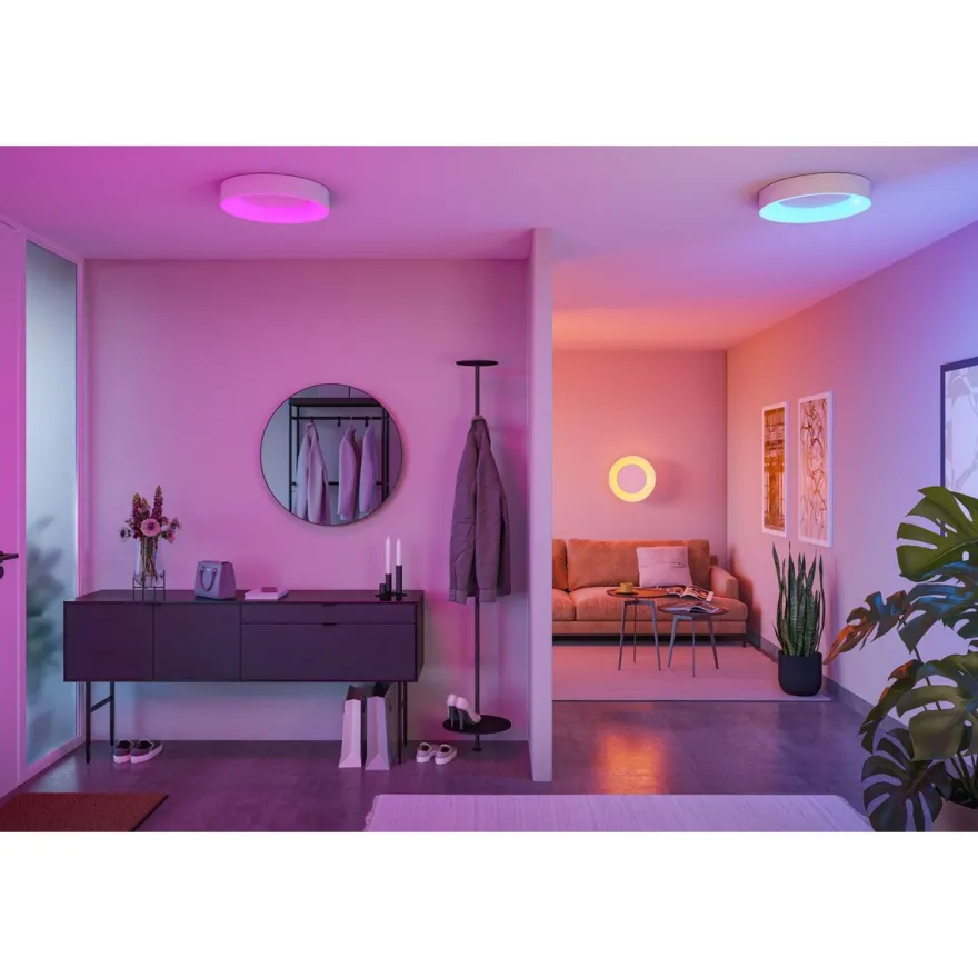 LED-kattovalaisin Paulmann Smart Home Zigbee 3.0 Casca, Ø40cm, IP44, RGBW+, 1750lm, 230V, 20W, himmennettävä
