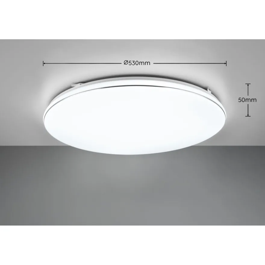 LED-kattovalaisin Trio Blanca, 53cm, valkoinen, eri vaihtoehtoja