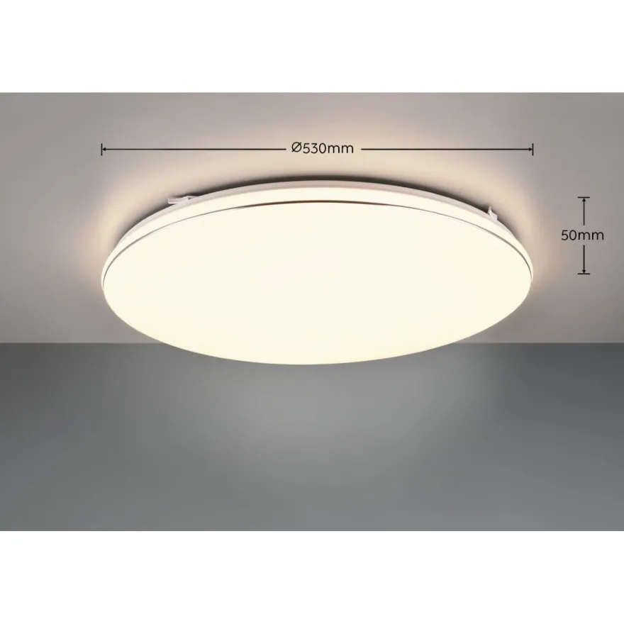 LED-kattovalaisin Trio Blanca, 53cm, valkoinen, eri vaihtoehtoja