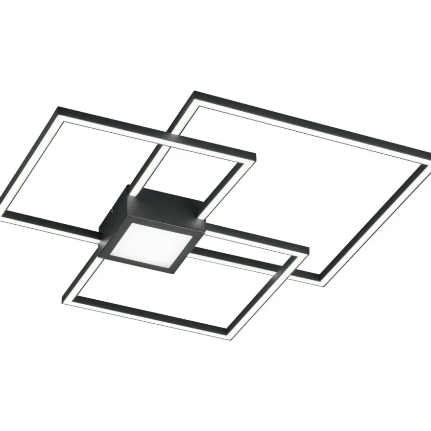 LED-kattovalaisin Trio Hydra, 66x66cm, antrasiitti