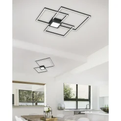 LED-kattovalaisin Trio Hydra, 66x66cm, antrasiitti