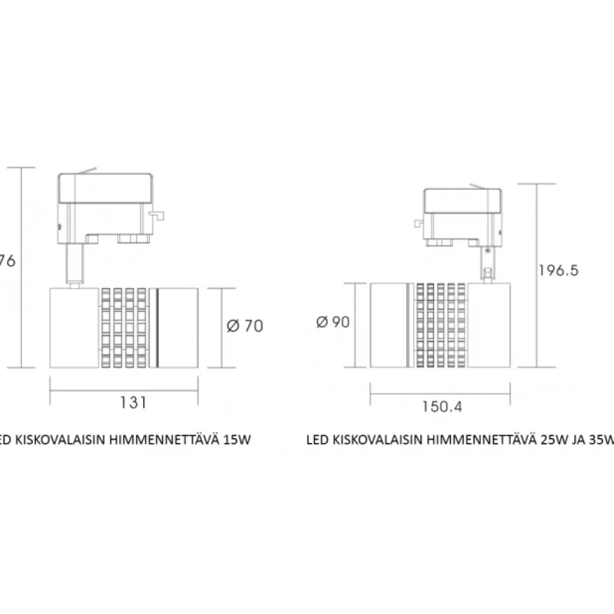 LED kiskovalaisin FTLIGHT, 25W, 2500lm, 4000K, 60°, musta