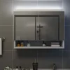 Led kylpyhuoneen peilikaappi valkoinen 80x15x60 cm mdf
