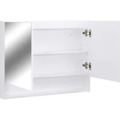 Led kylpyhuoneen peilikaappi valkoinen 80x15x60 cm mdf