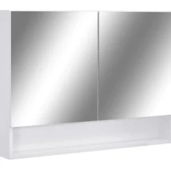 Led kylpyhuoneen peilikaappi valkoinen 80x15x60 cm mdf
