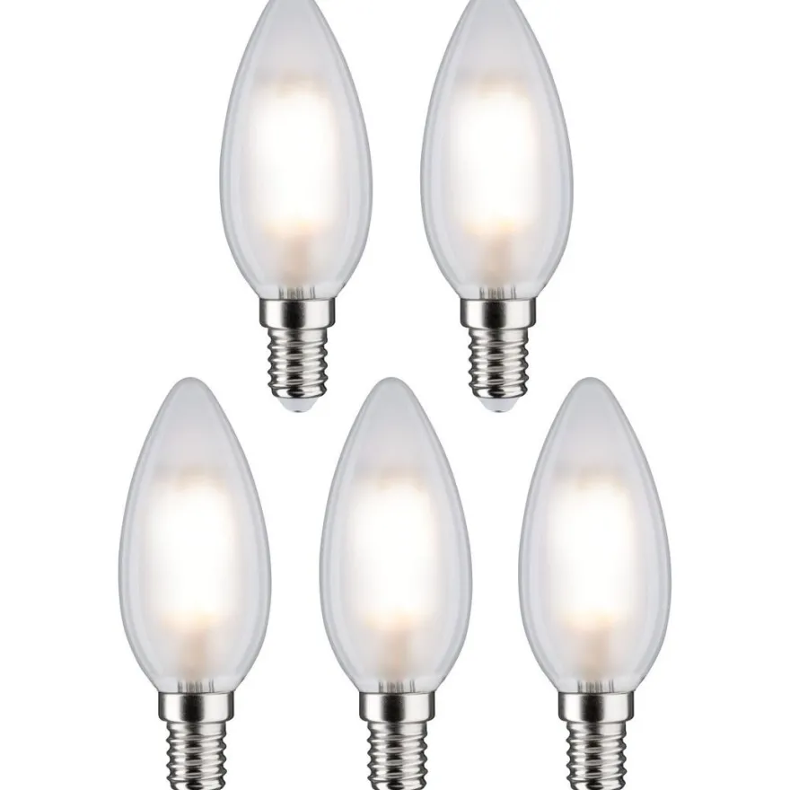 LED-kynttilälamppu Paulmann Candle, E14, 470lm, 4.8W, 4000K, matta, 5kpl