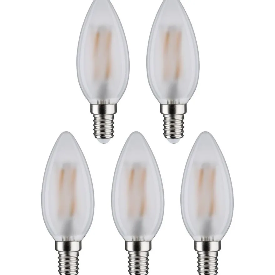 LED-kynttilälamppu Paulmann Candle, E14, 470lm, 4.8W, 4000K, matta, 5kpl
