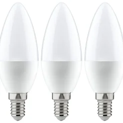 LED-kynttilälamppu Paulmann Candle, E14, 470lm, 5.5W, 2700K, opaali, 3kpl