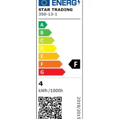 LED-kynttilälamppu Star Trading 350-13-1, Ø35x98mm, E14, huurrettu, 4W, 2700K, 400lm