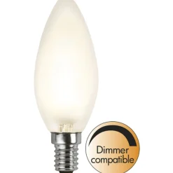 LED-kynttilälamppu Star Trading 350-13-1, Ø35x98mm, E14, huurrettu, 4W, 2700K, 400lm