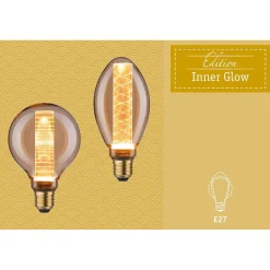LED-lamppu Paulmann Inner Glow Edition Pear Corn Spiral, E27, 120lm, 3.6W, 1800K, himmennettävä, kulta