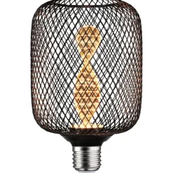 LED-lamppu Paulmann Metallic Glow Illuminant Zyl, E27, Helix ,110lm, 3.5W, 1800K, musta