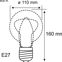 LED-lamppu Paulmann Metallic Glow Standard E27 4W 1800K himmennettävä