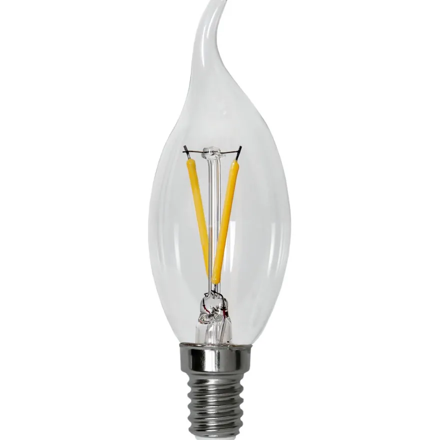 LED-lamppu Star Trading Clear Filament 352-27-1, Ø35x115mm, E14, C35, 1.5W, 2700K, 150lm