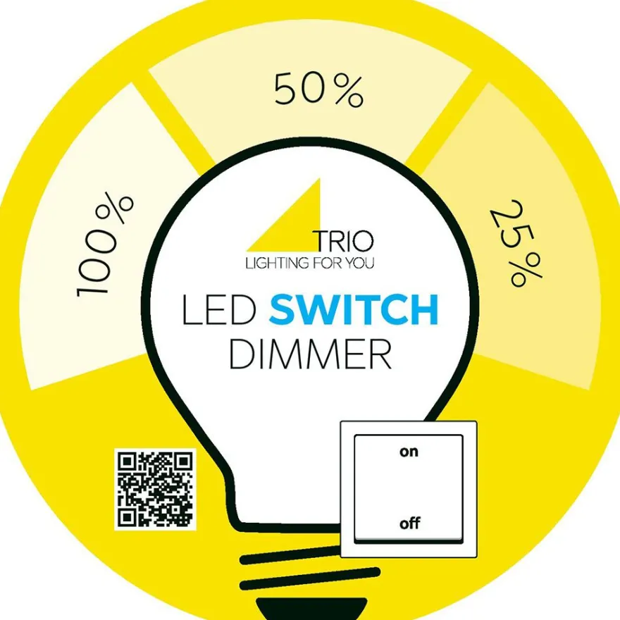 LED-Lamppu Trio E27, filament vakio 8W, 700lm 2700K ruskea switch dimm