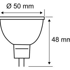 LED-Lamppu vaijerivalaisimeen Paulmann, GU5.3, 6.5W, 2700K, mattakromi