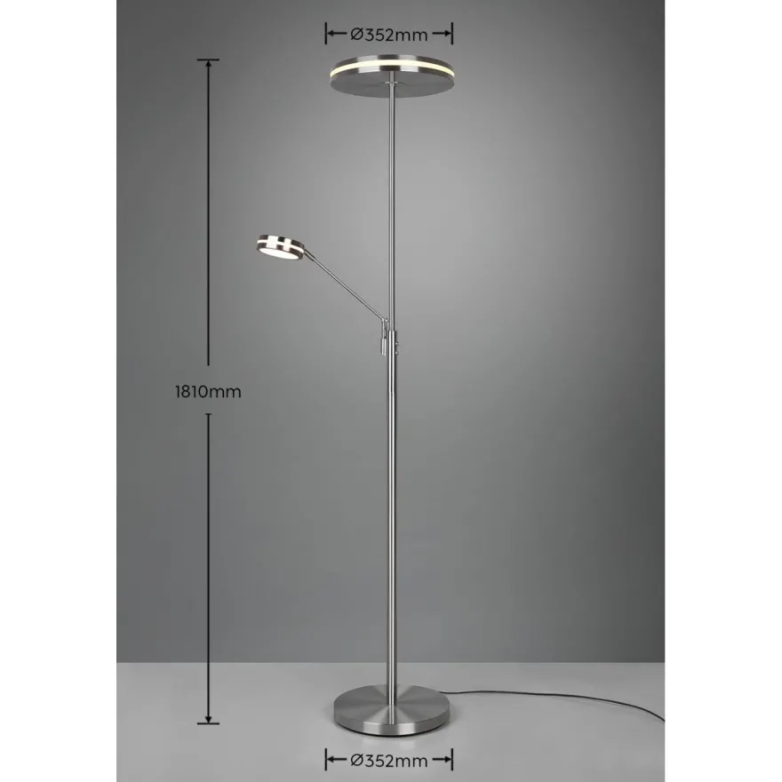 LED-lattiavalaisin Trio Franklin, uplighter, eri värejä