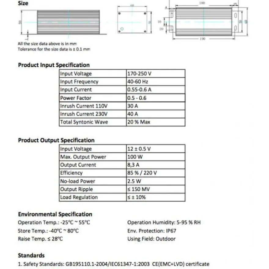 LED-liitäntälaite FTLIGHT, 44W, IP20, 1050mA, Triac-himmennettävä