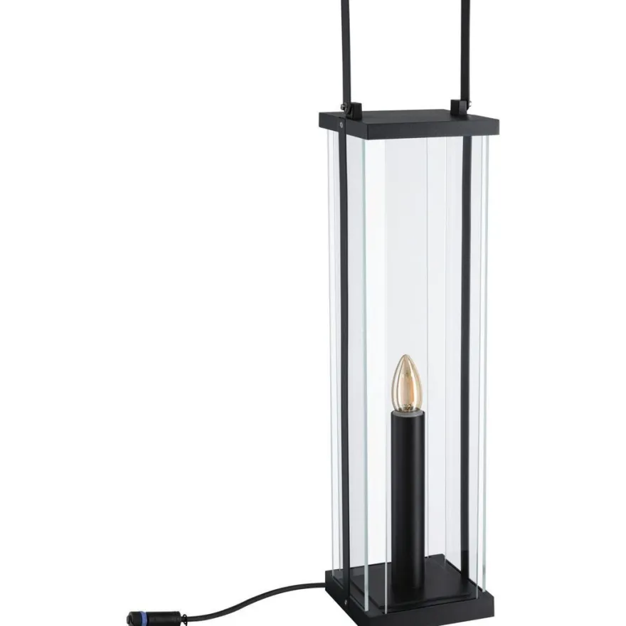 LED-lyhty Paulmann Plug & Shine Classic, 69.5cm, IP44, 1900K, antrasiitti