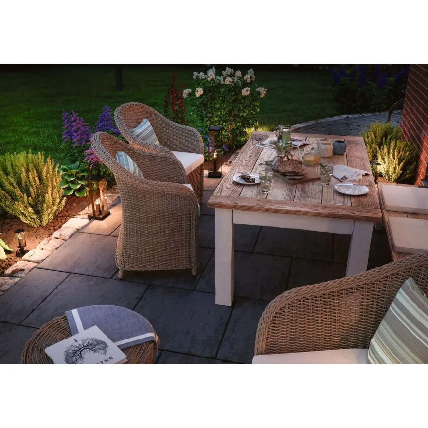 LED-lyhty Paulmann Plug & Shine Classic, 69.5cm, IP44, 1900K, antrasiitti