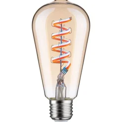 LED-älylamppu Paulmann Smart Home Zigbee 3.0, ST64, E27, 470lm, 6.3W, RGBW+, filamentti, himmennettävä, kulta