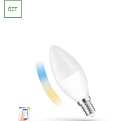 LED-älylamppu Spectrum E14 kynttilä C38 5W 230V CCT+DIM Wi-Fi 3000-6000K