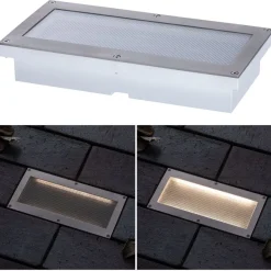 LED-maavalaisin aurinkokennolla Paulmann Aron, IP67, 3000K, liiketunnistin, valkoinen