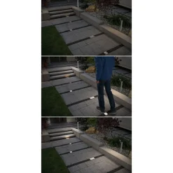 LED-maavalaisin aurinkokennolla Paulmann Aron, IP67, 3000K, liiketunnistin, valkoinen