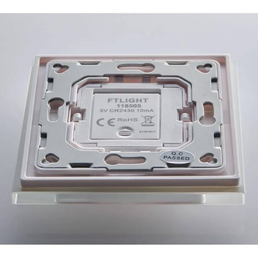 LED-painonappi-himmennin FTLIGHT Perfect, 12-36V DC, 86x86x13mm