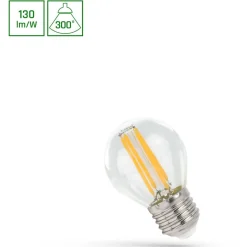 LED-pallolamppu Spectrum E27 5.5W 230V 2700K himmennettävä kirkas