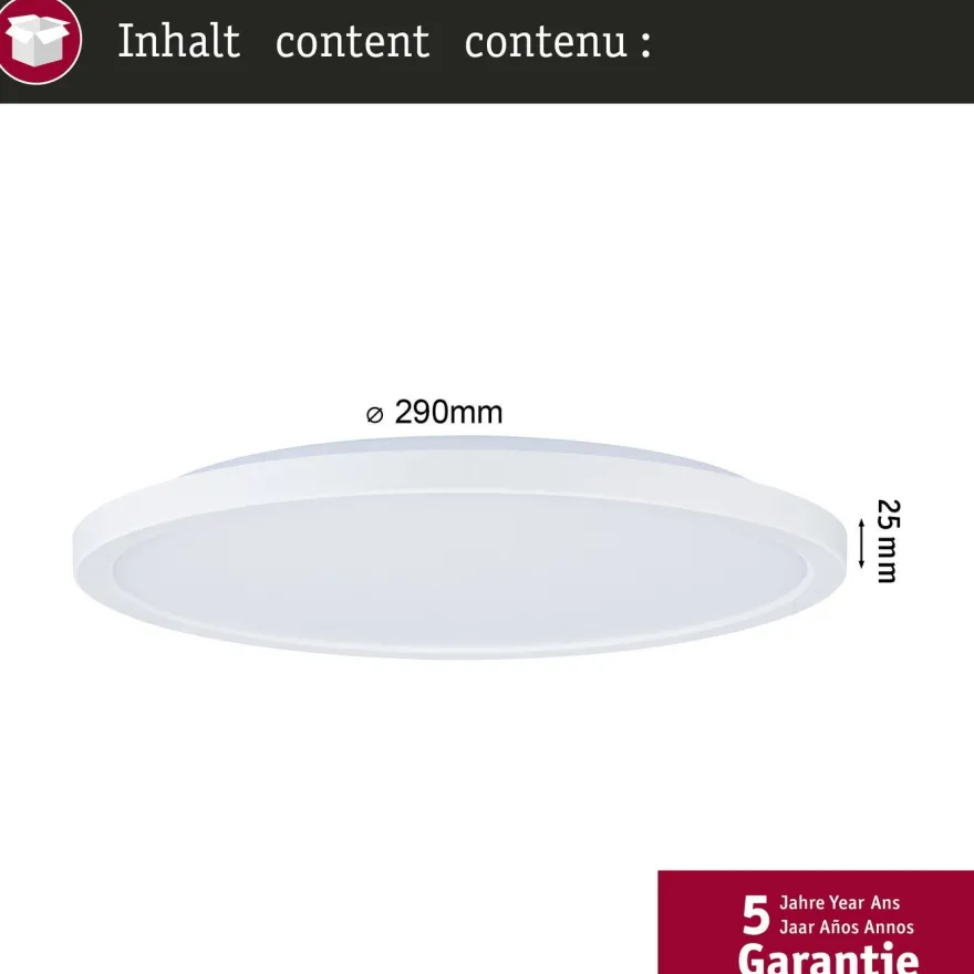 LED-paneeli Paulmann Atria Shine pyöreä 3000K valkoinen, eri kokoja