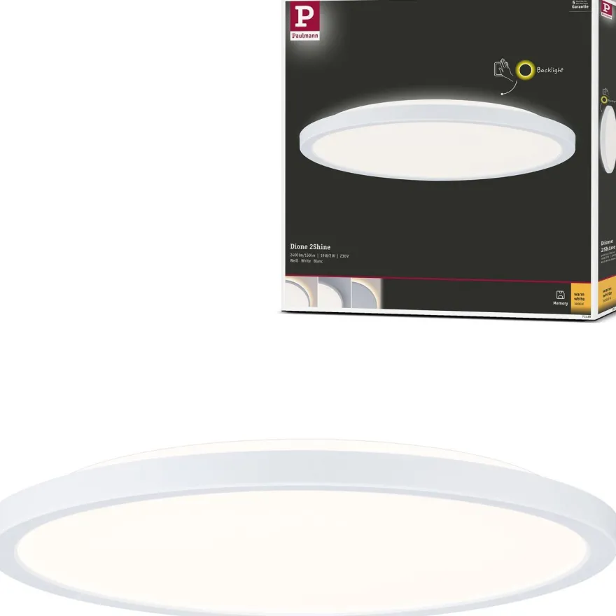 LED-paneeli Paulmann Atria Shine pyöreä 3000K valkoinen, eri kokoja