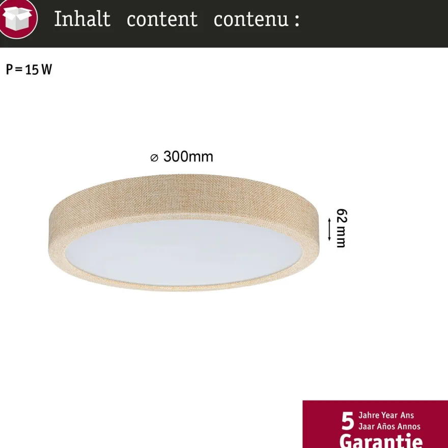 LED-paneeli Paulmann Cosara, IP44, Ø30cm, 15W, 4000K, eri värejä