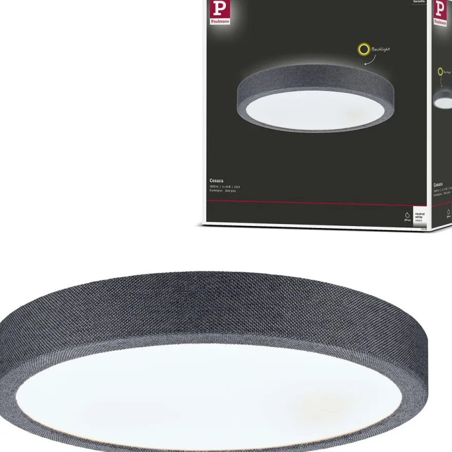 LED-paneeli Paulmann Cosara, IP44, Ø30cm, 15W, 4000K, eri värejä