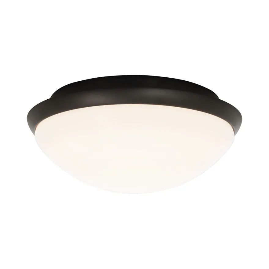 LED-plafondi Aneta Lighting Siracusa, IP44, valkoinen/musta