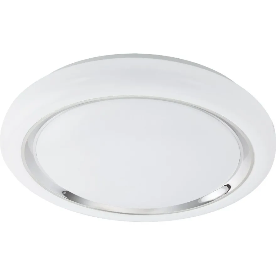 LED-plafondi Eglo Capasso, Ø400mm, valkoinen, kromi 96024